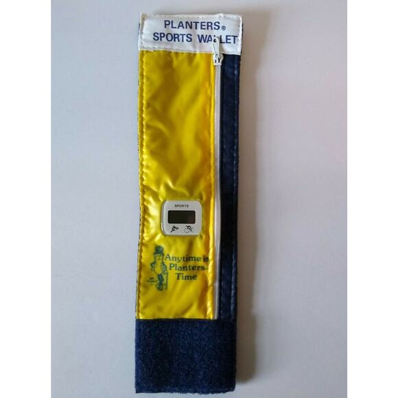 Planters Peanuts Watch Mr Peanut Sports Fabric Wrap Around Wristband 1970's - Picture 1 of 5
